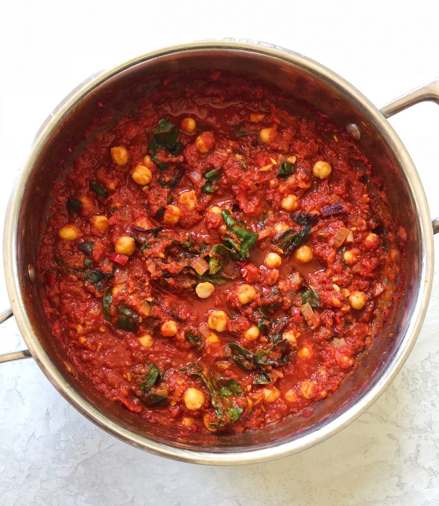 Chickpea and Chard Shakshuka